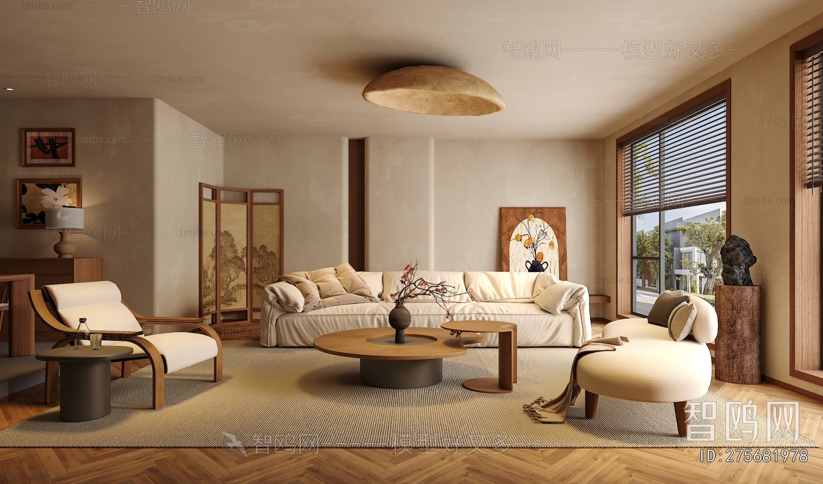 Wabi-sabi Style A Living Room