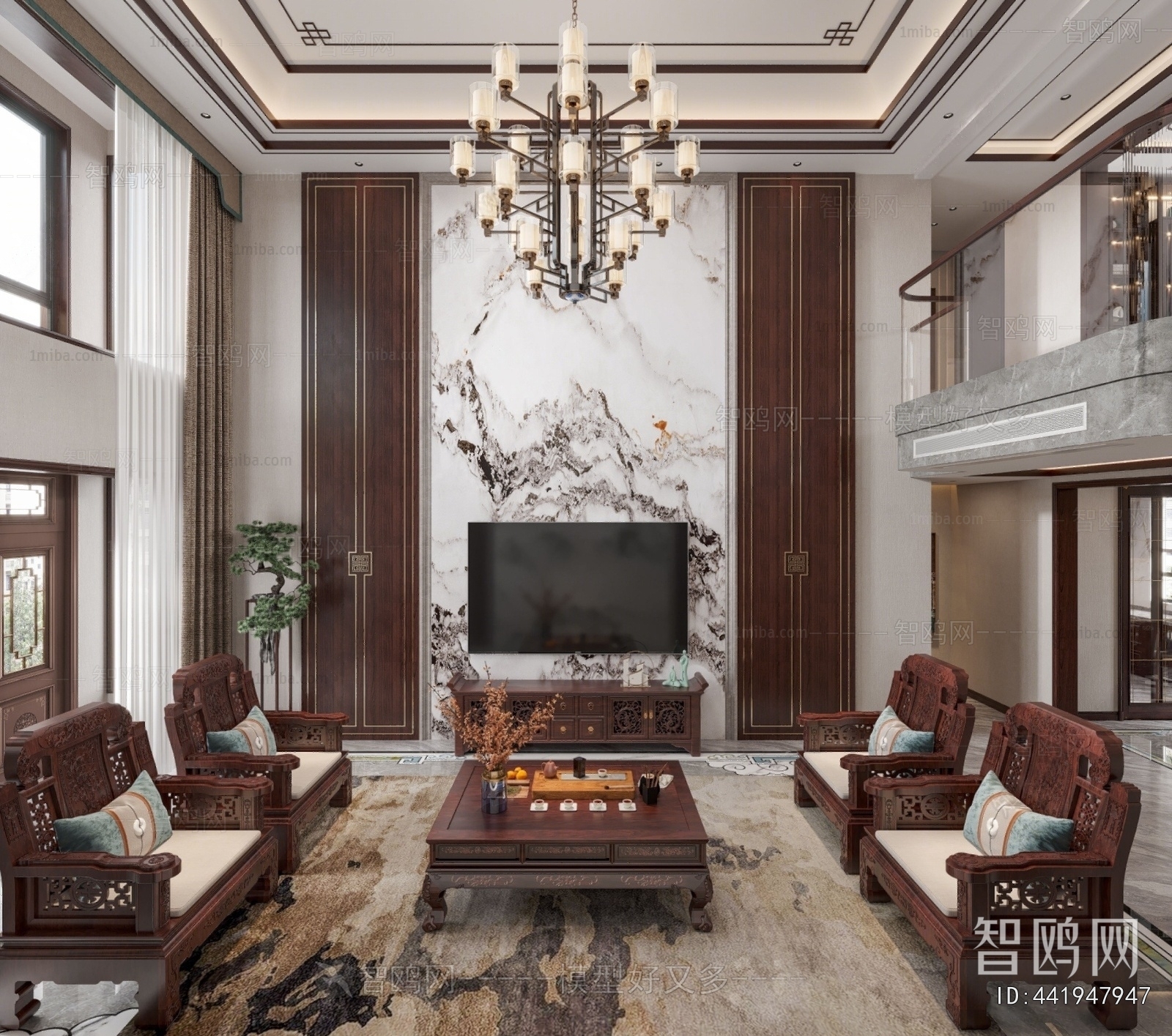 New Chinese Style A Living Room