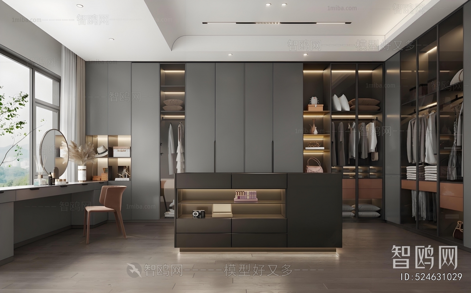Modern Clothes Storage Area