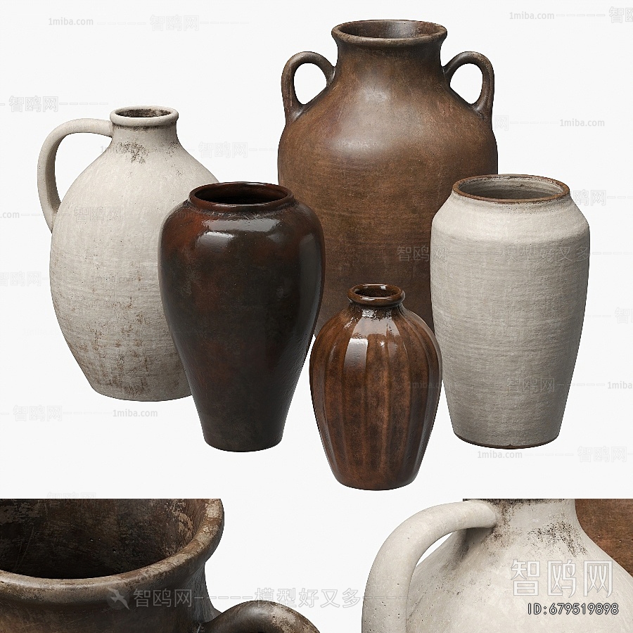 Wabi-sabi Style Clay Pot