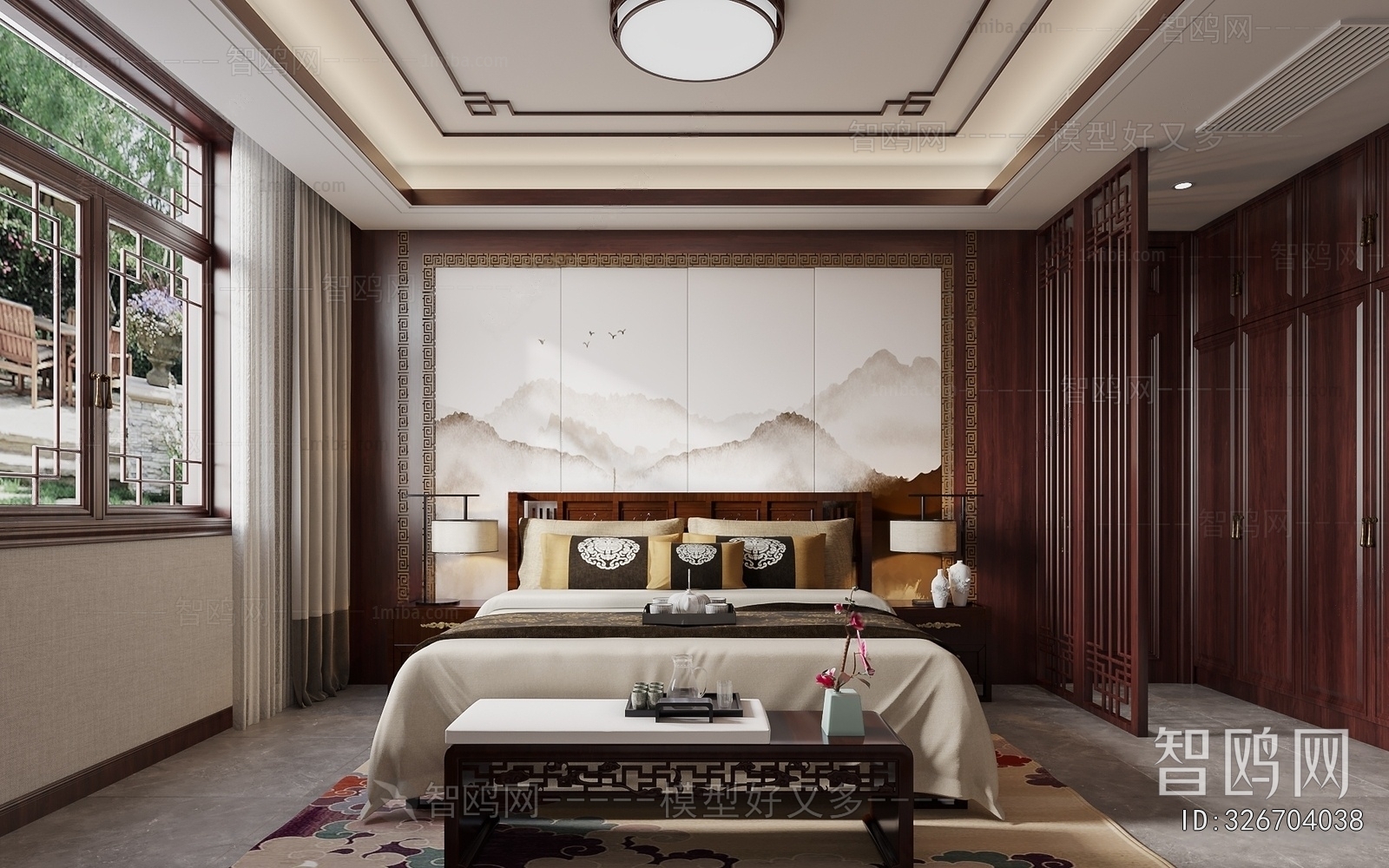 New Chinese Style Bedroom