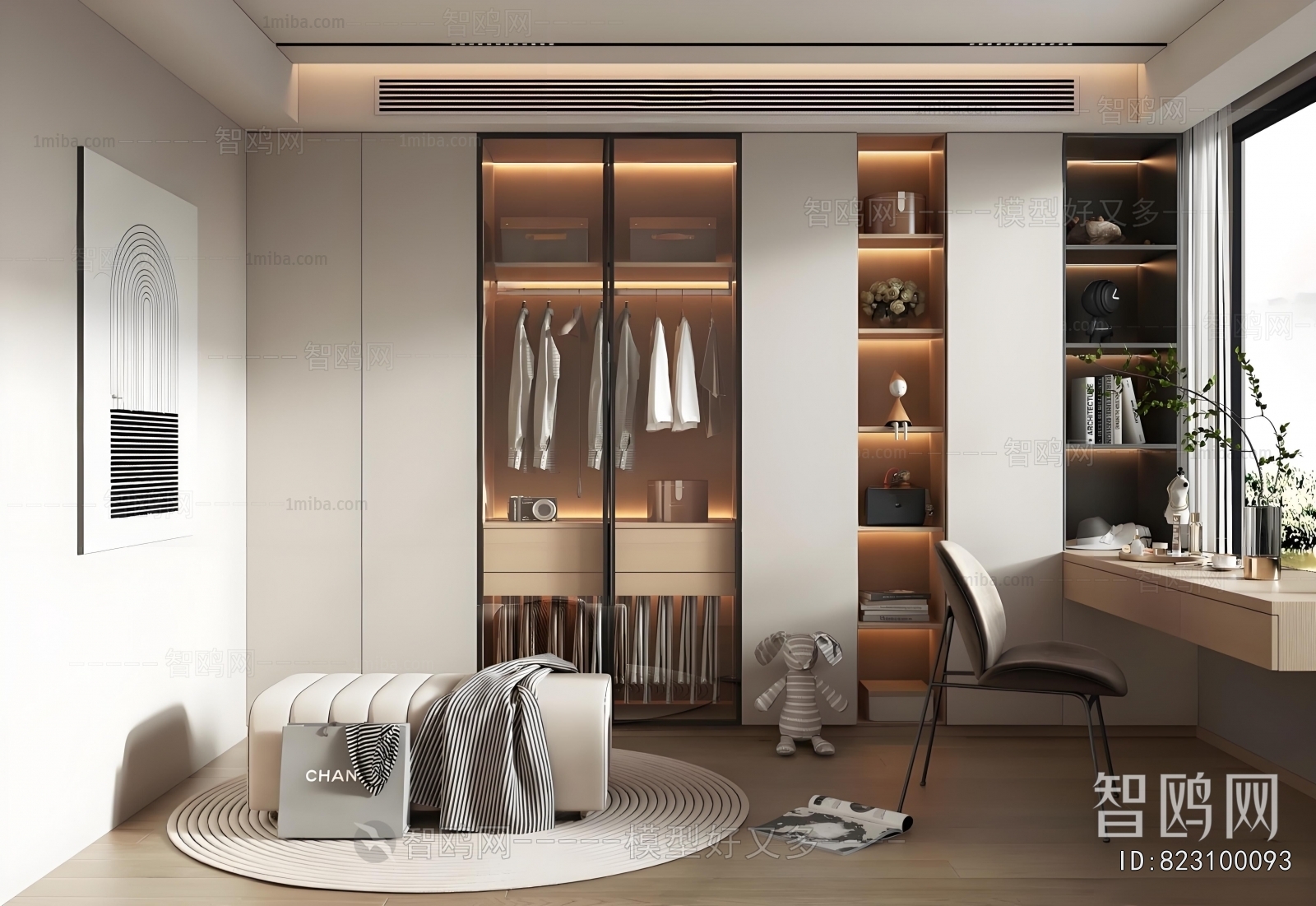 Modern Clothes Storage Area