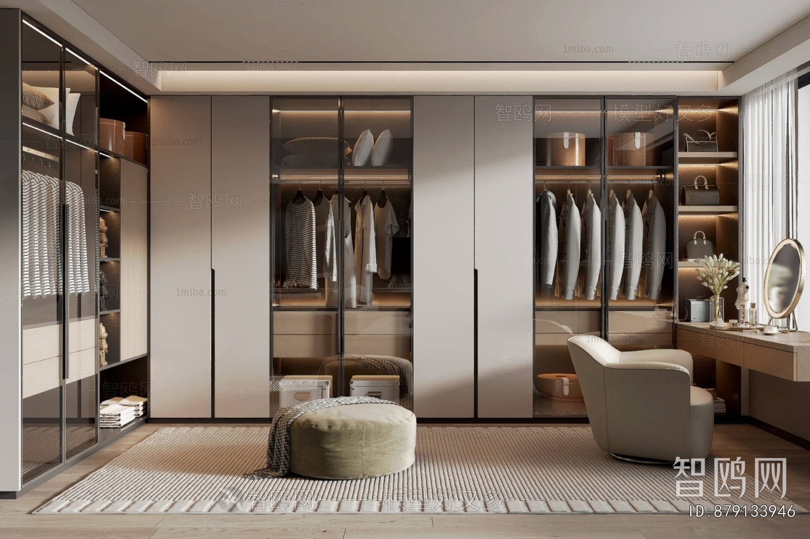 Modern Clothes Storage Area