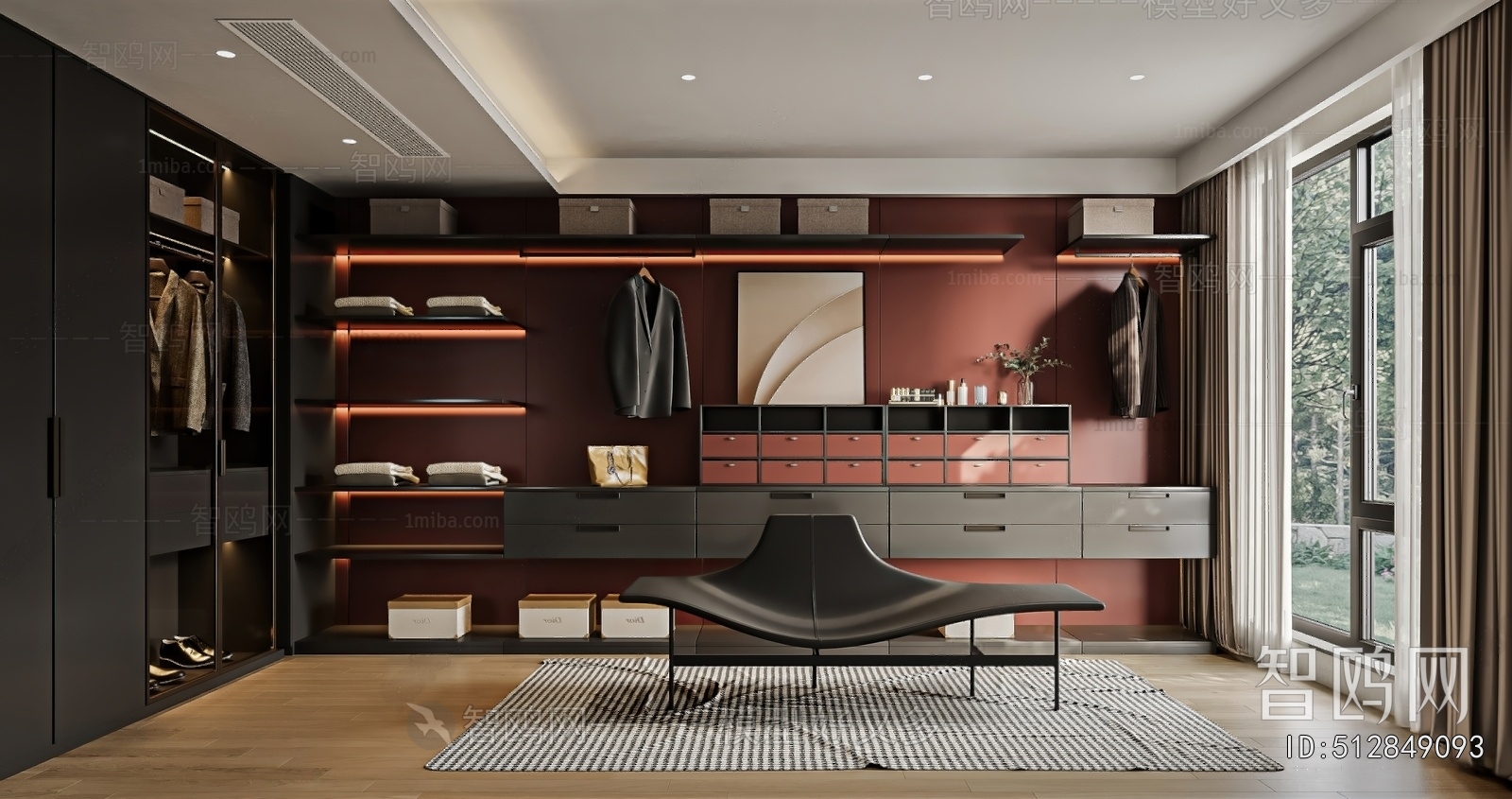 Modern Clothes Storage Area