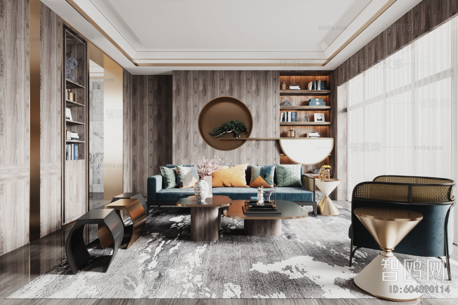 New Chinese Style A Living Room