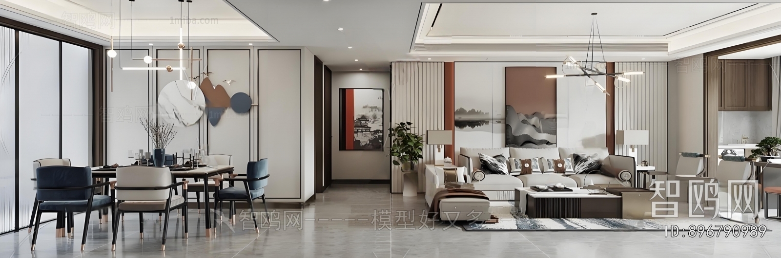 New Chinese Style A Living Room