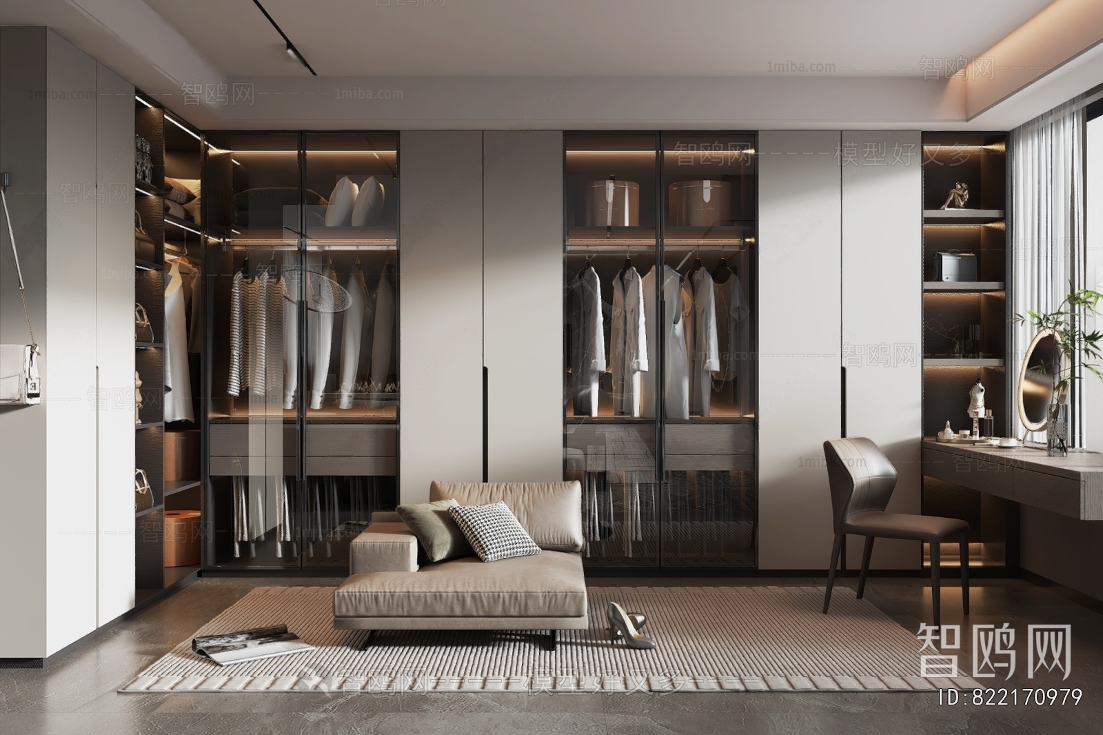 Modern Clothes Storage Area