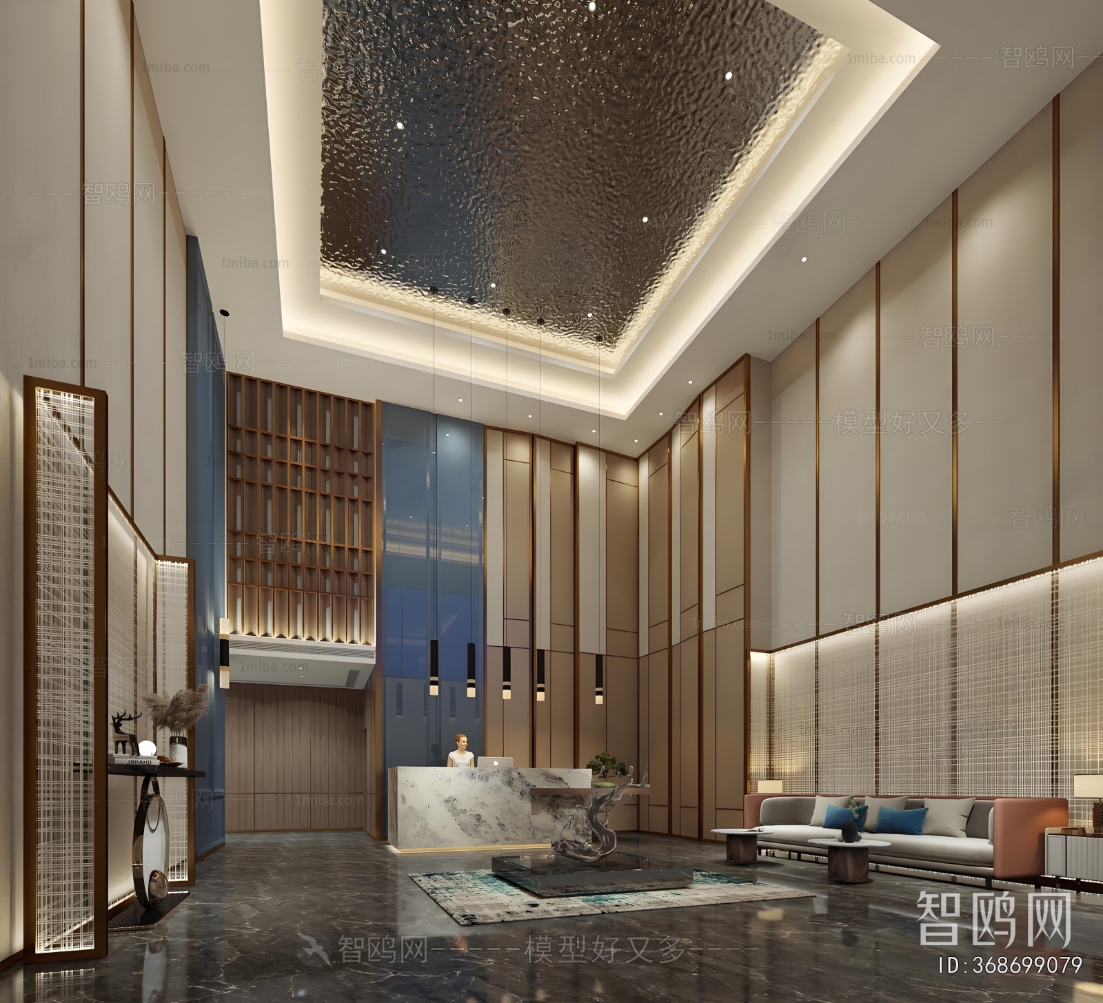New Chinese Style Lobby Hall