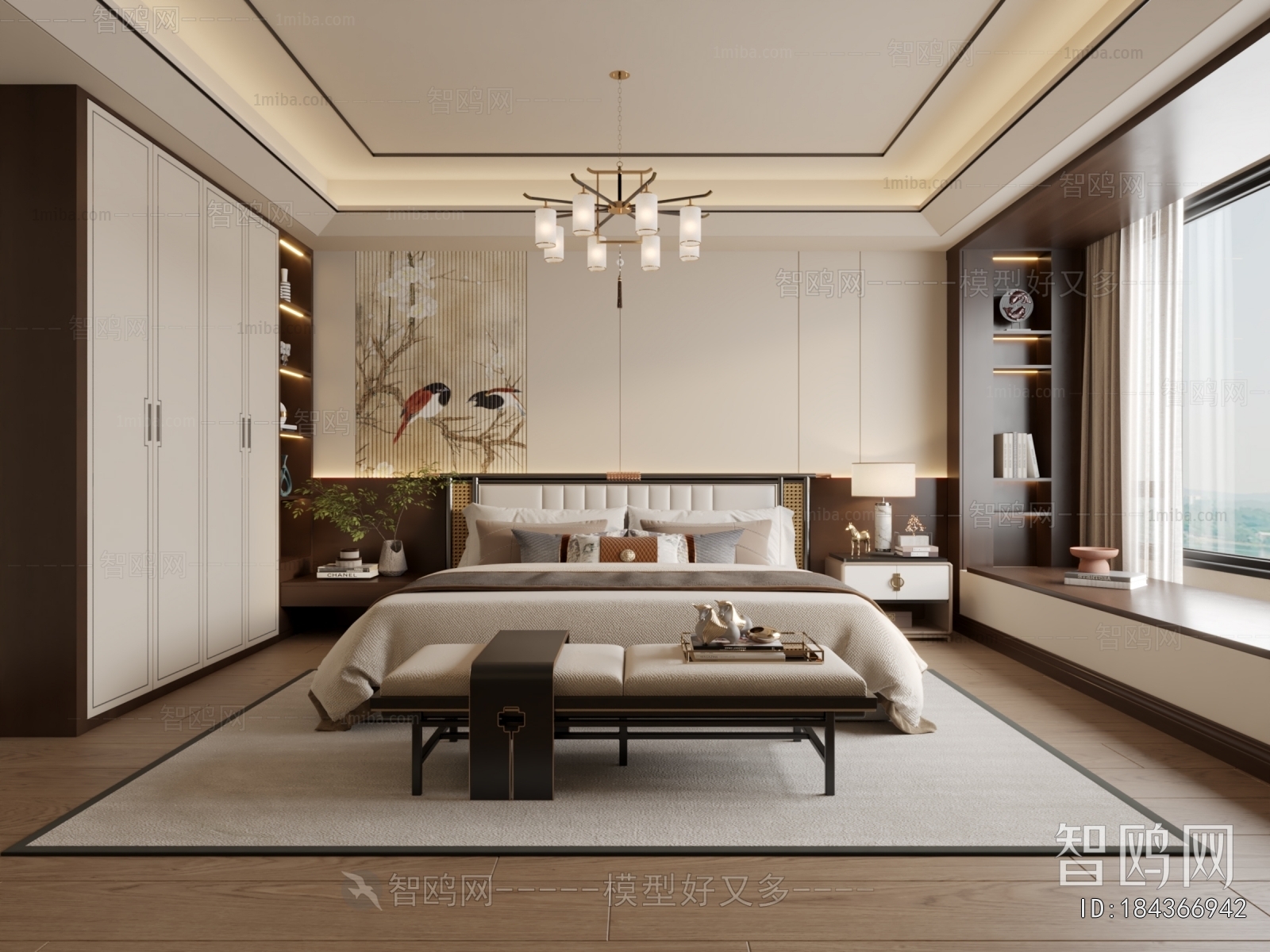 New Chinese Style Bedroom