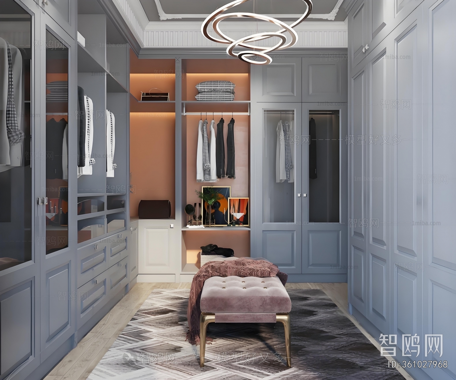 Simple European Style Clothes Storage Area