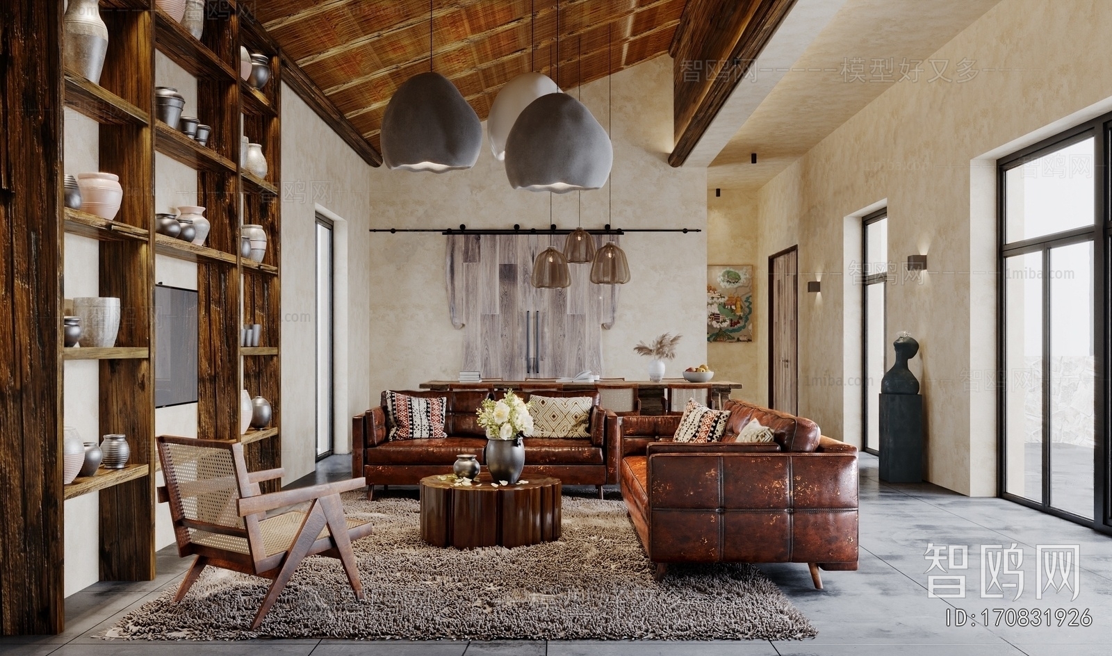 Wabi-sabi Style A Living Room