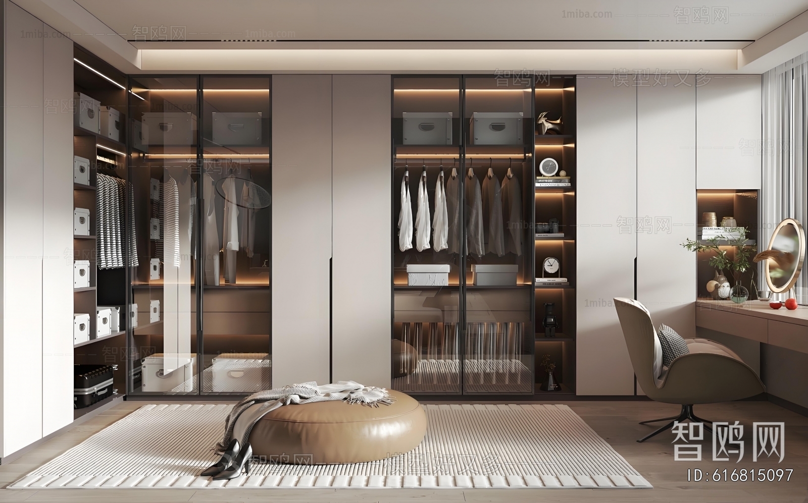 Modern Clothes Storage Area