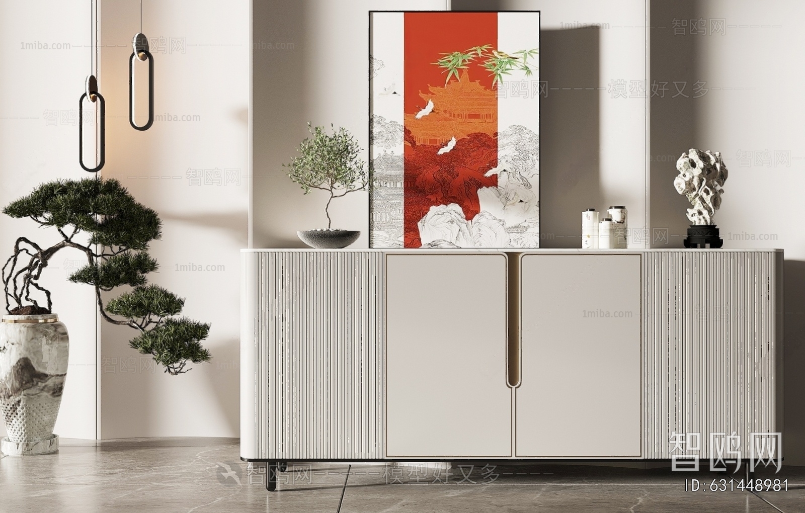 New Chinese Style Entrance Cabinet