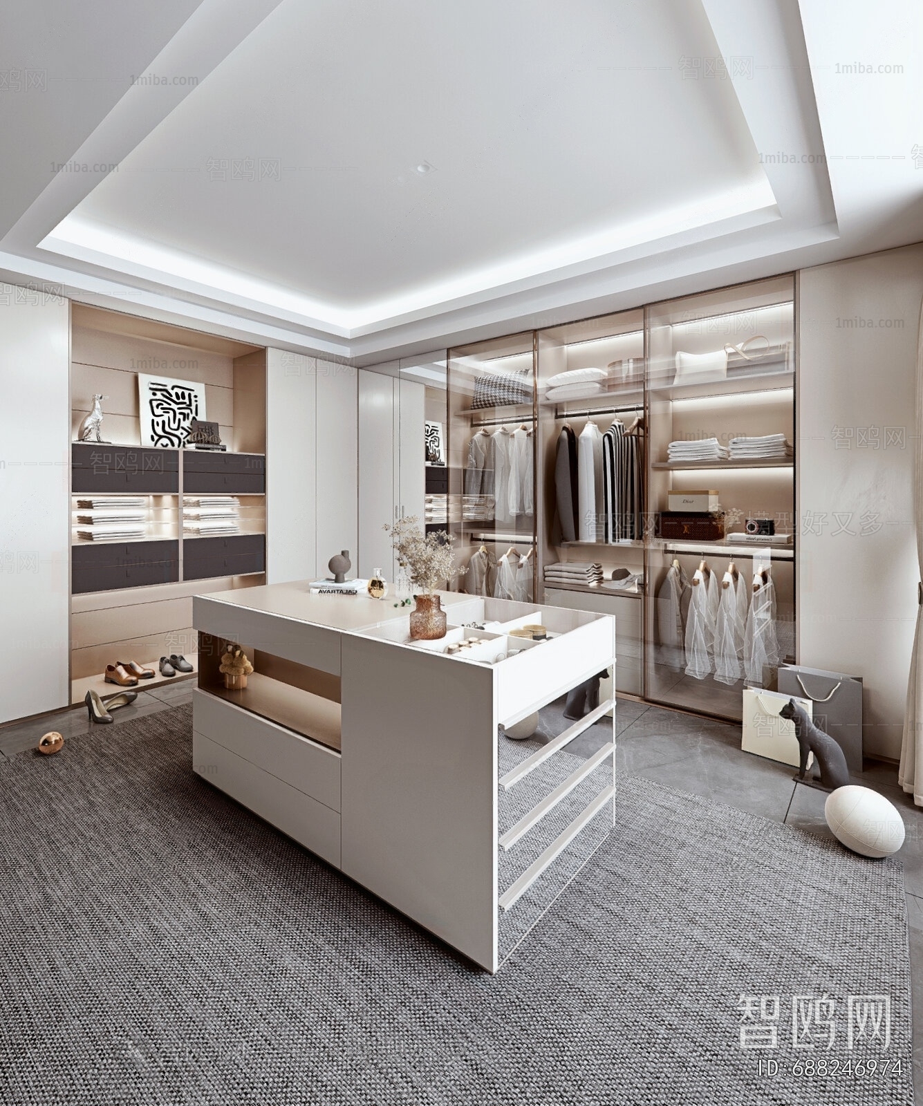 Modern Clothes Storage Area