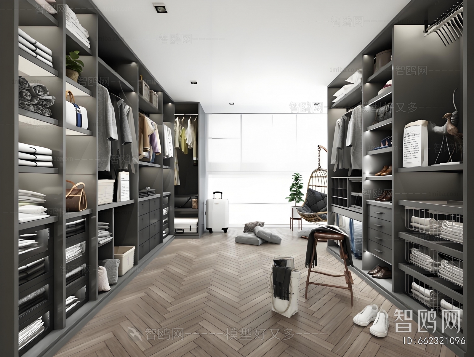 Modern Clothes Storage Area