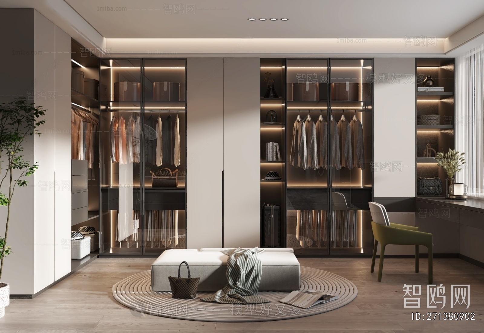 Modern Clothes Storage Area