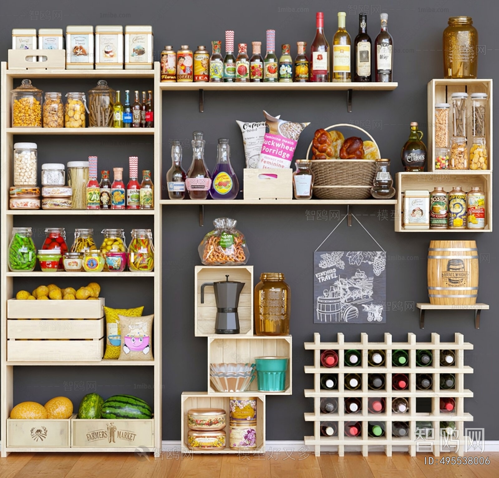 Modern Supermarket Shelf