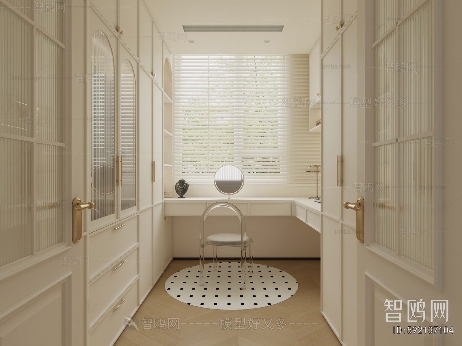 Simple European Style Clothes Storage Area