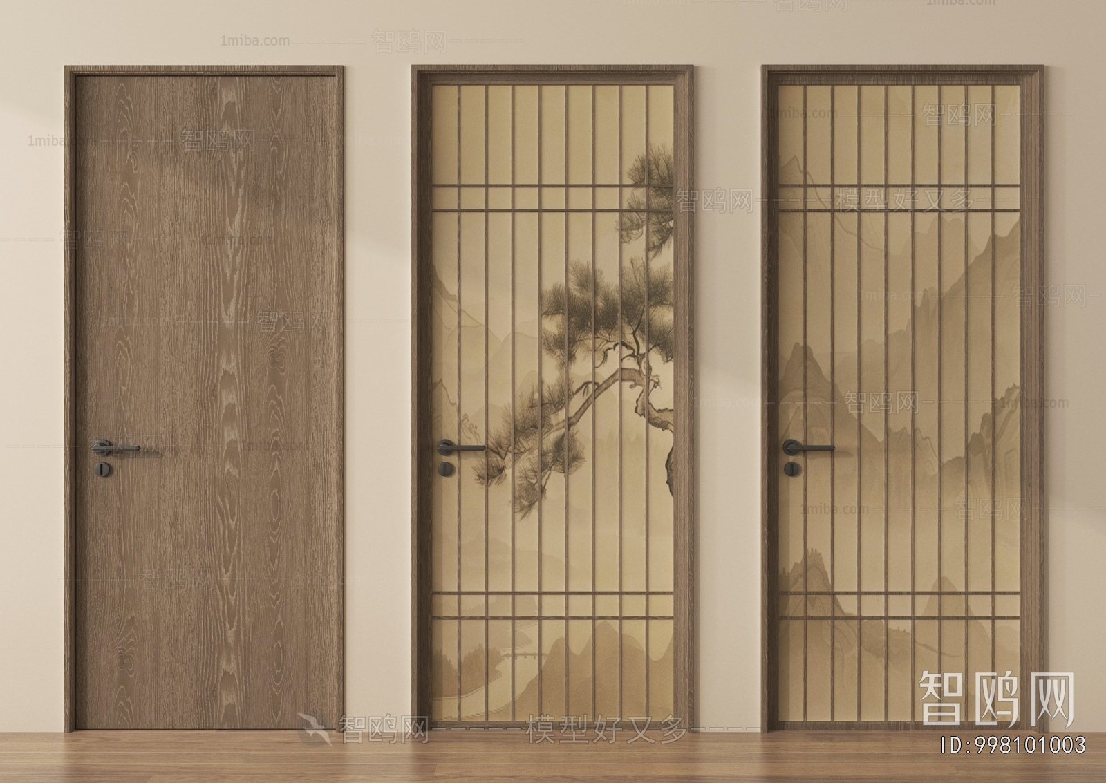 New Chinese Style Single Door