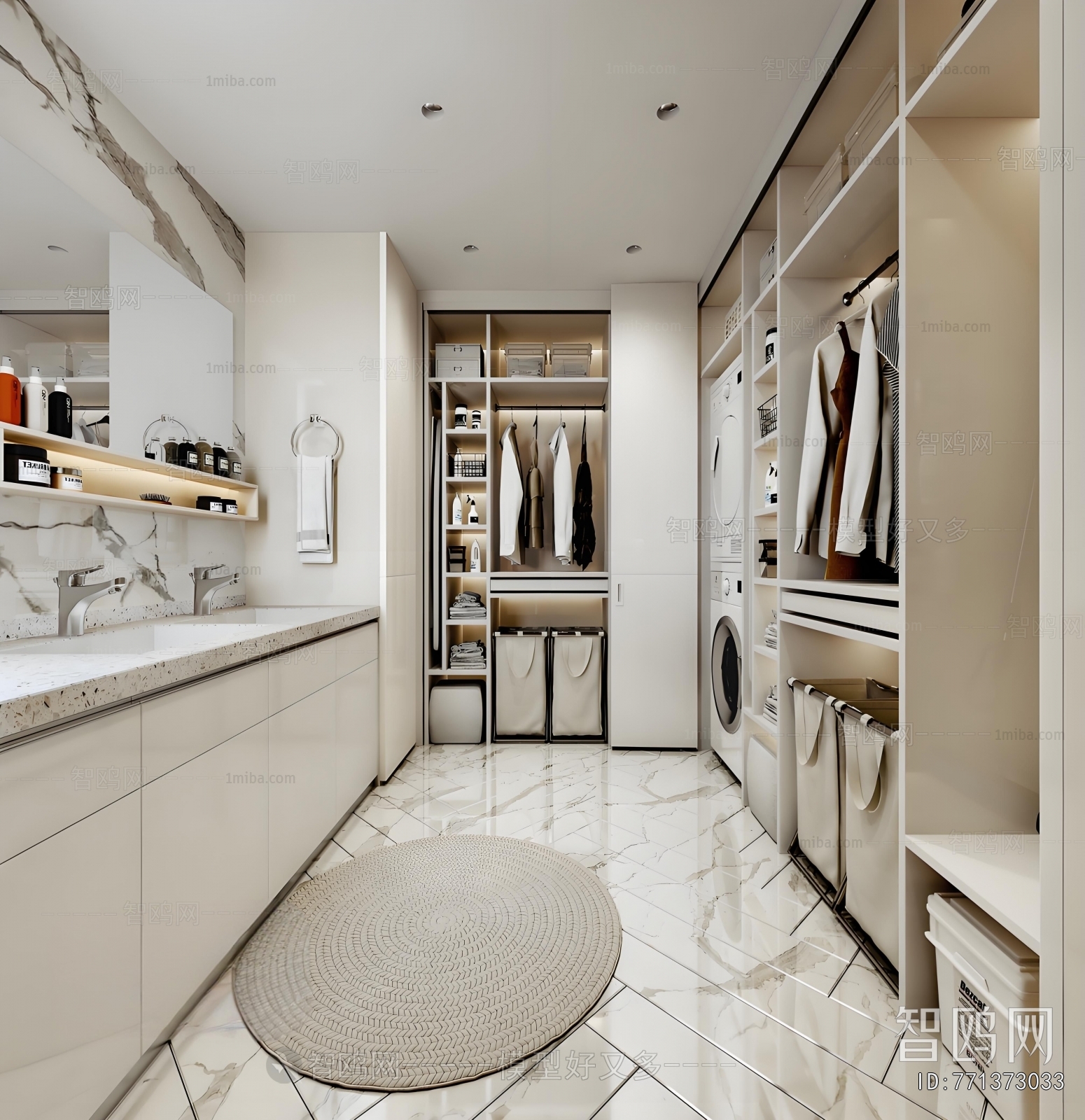 Modern Balcony Laundry Room