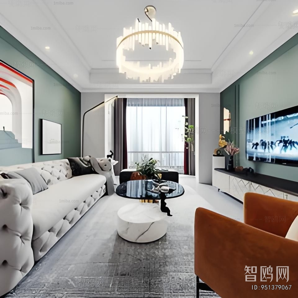 Simple European Style A Living Room