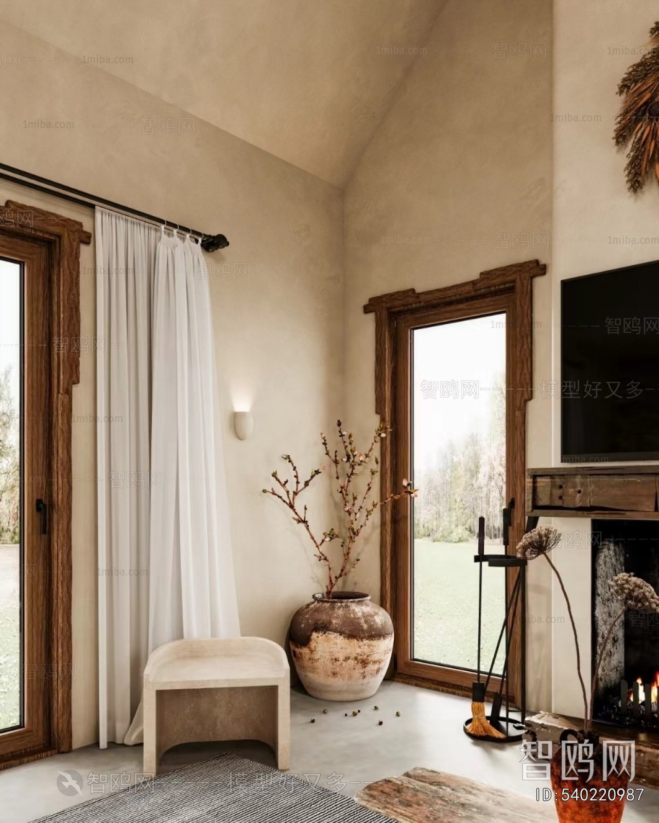 Wabi-sabi Style A Living Room