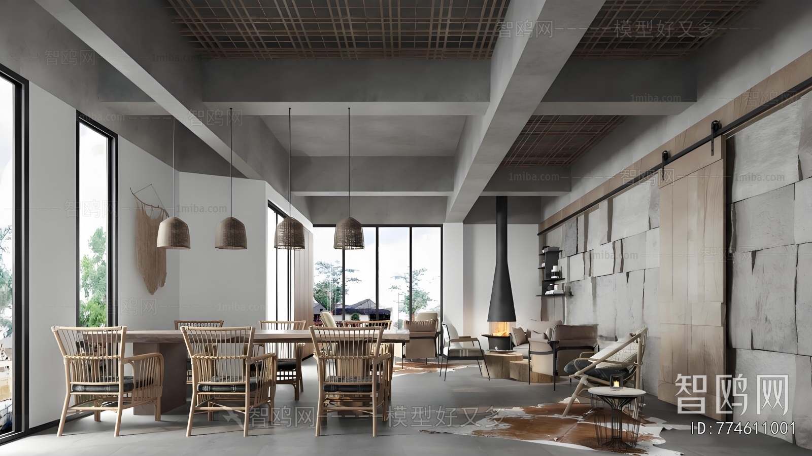 Wabi-sabi Style Dining Room