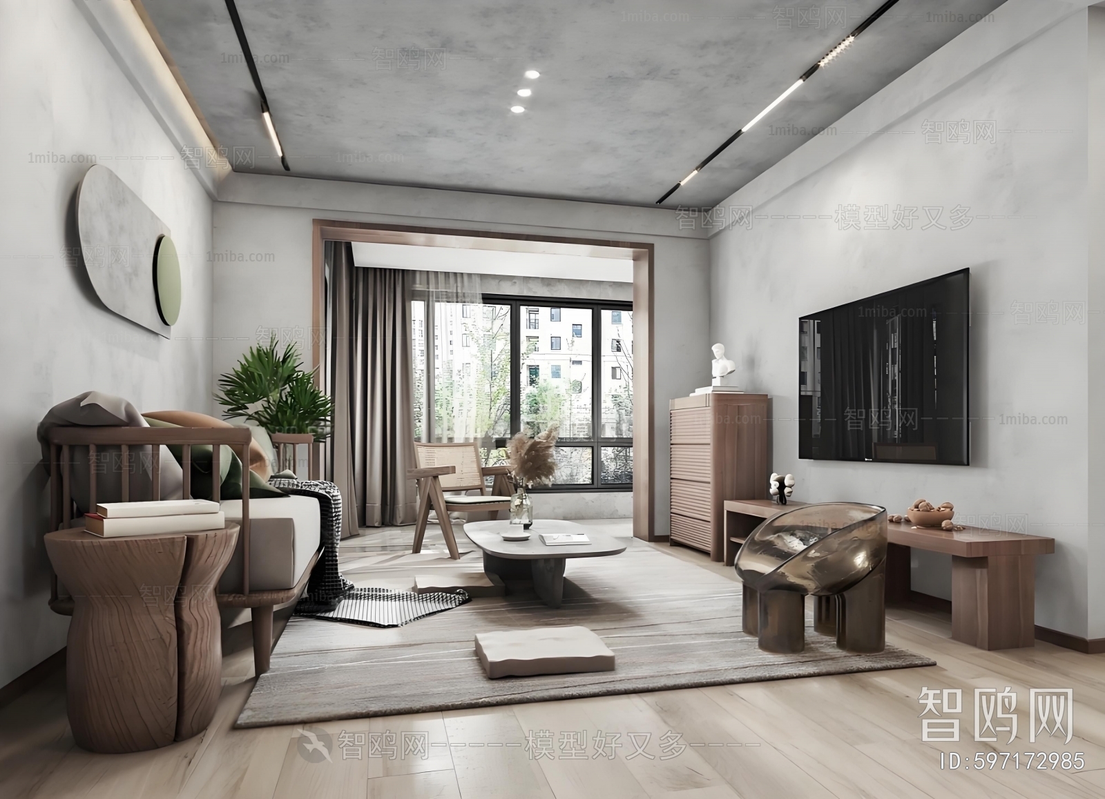 Wabi-sabi Style A Living Room