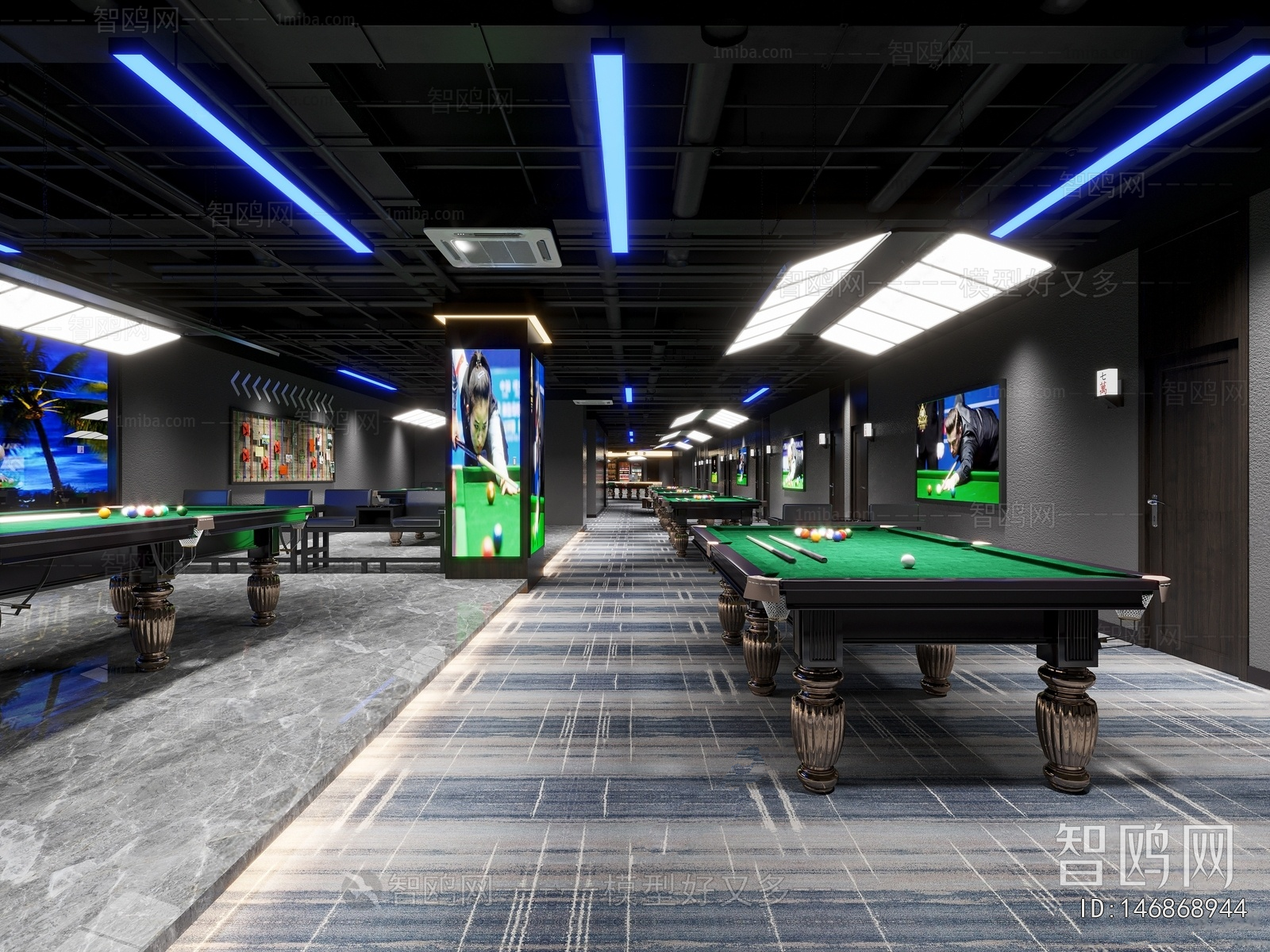 Modern Billiard Room
