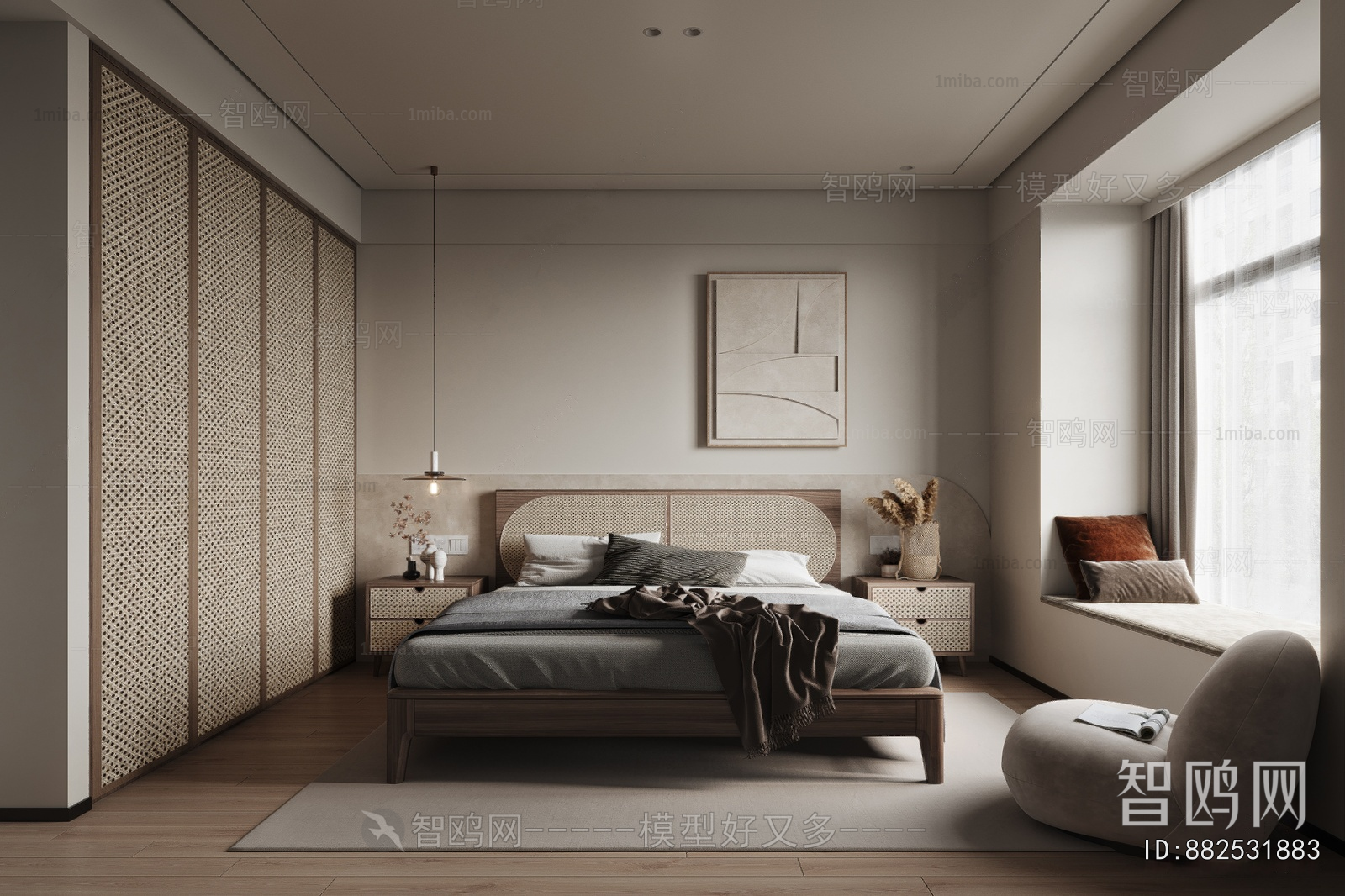 Wabi-sabi Style Bedroom