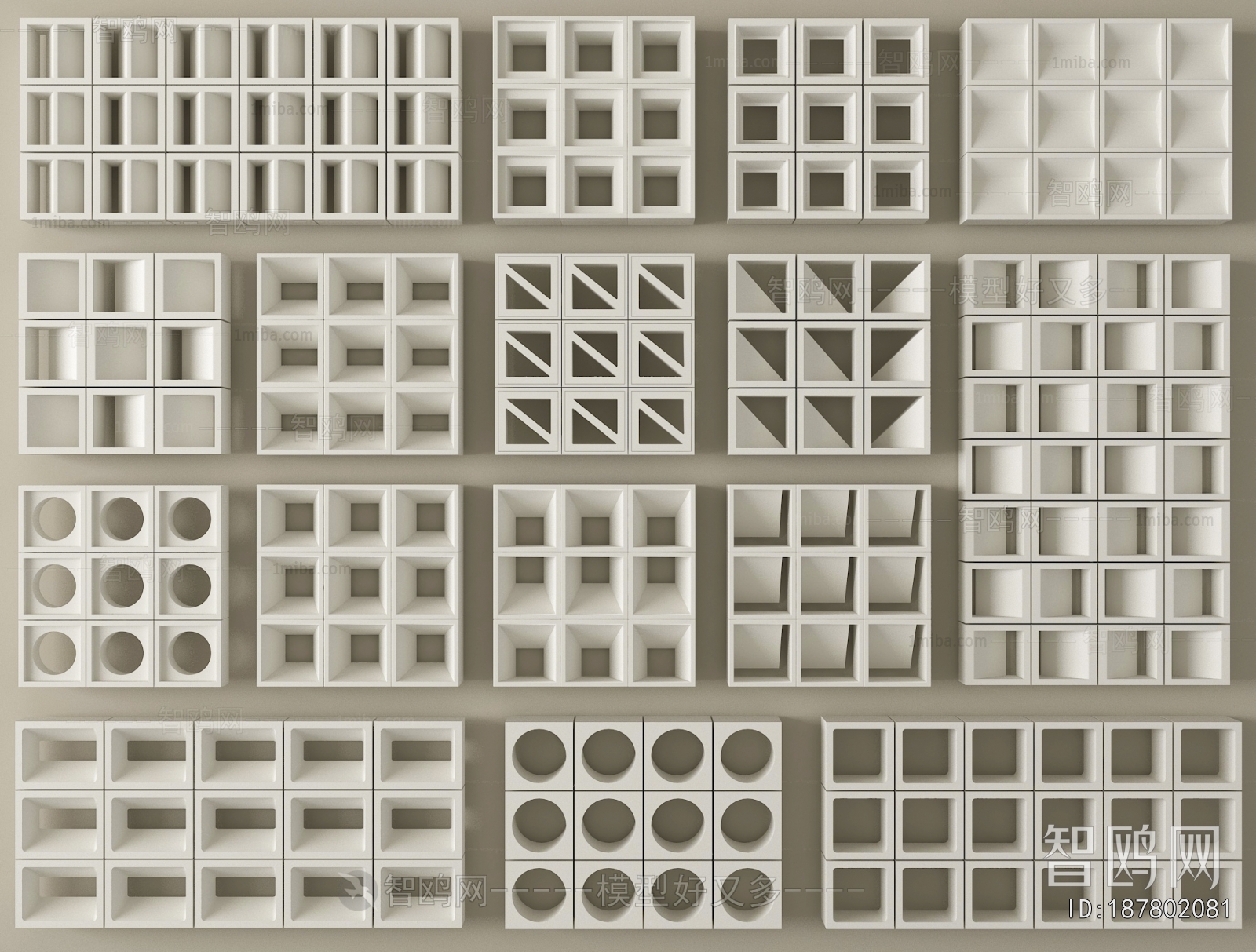 Modern Cement Brick Screen Partition