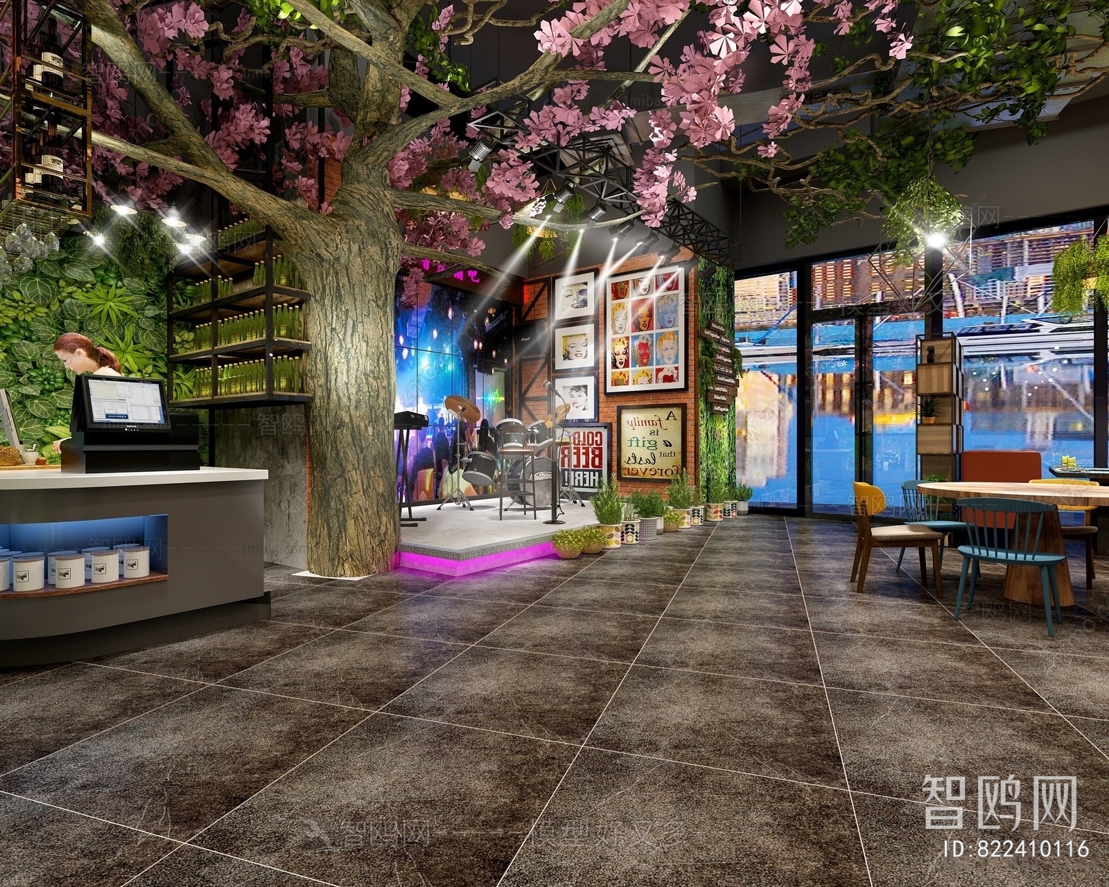 Industrial Style Music Restaurant