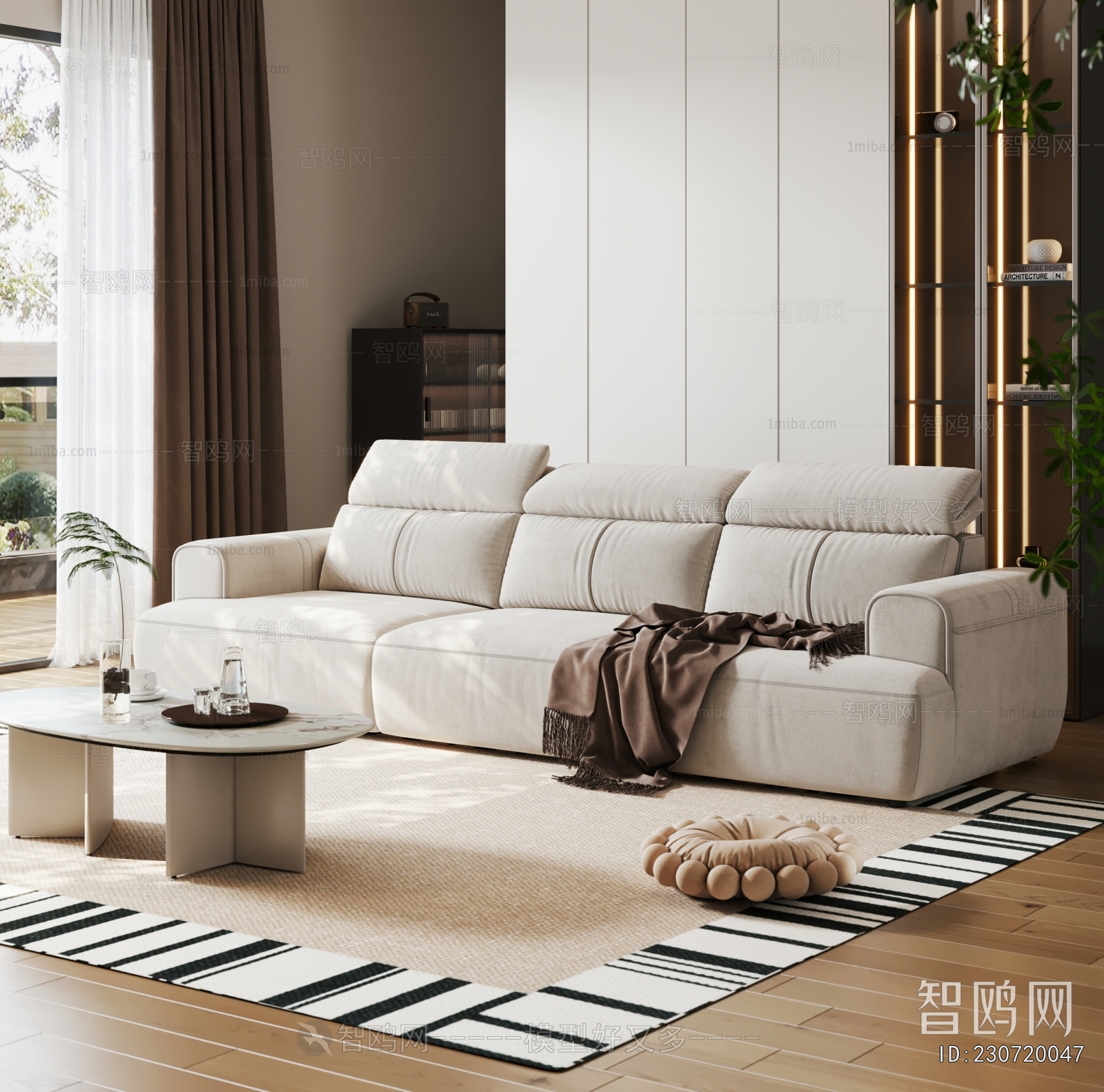 Modern Three-seat Sofa