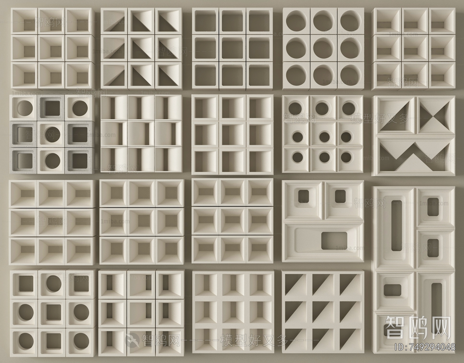 Modern Cement Brick Screen Partition