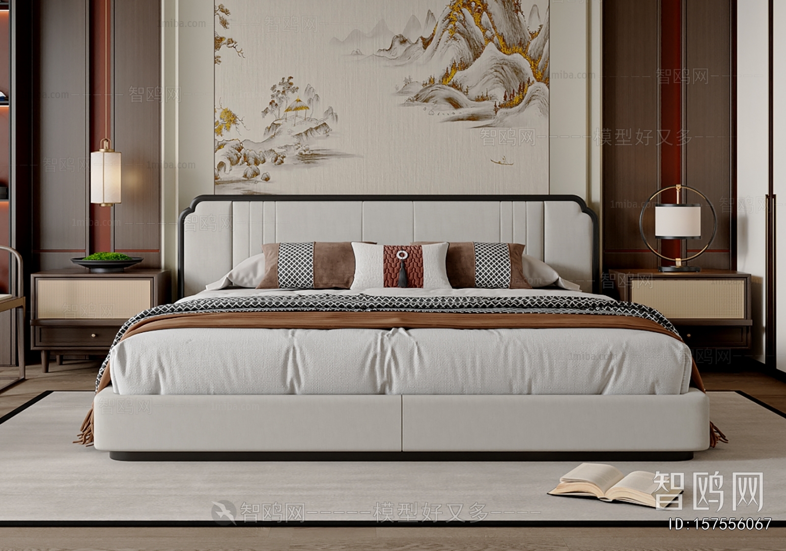 New Chinese Style Double Bed