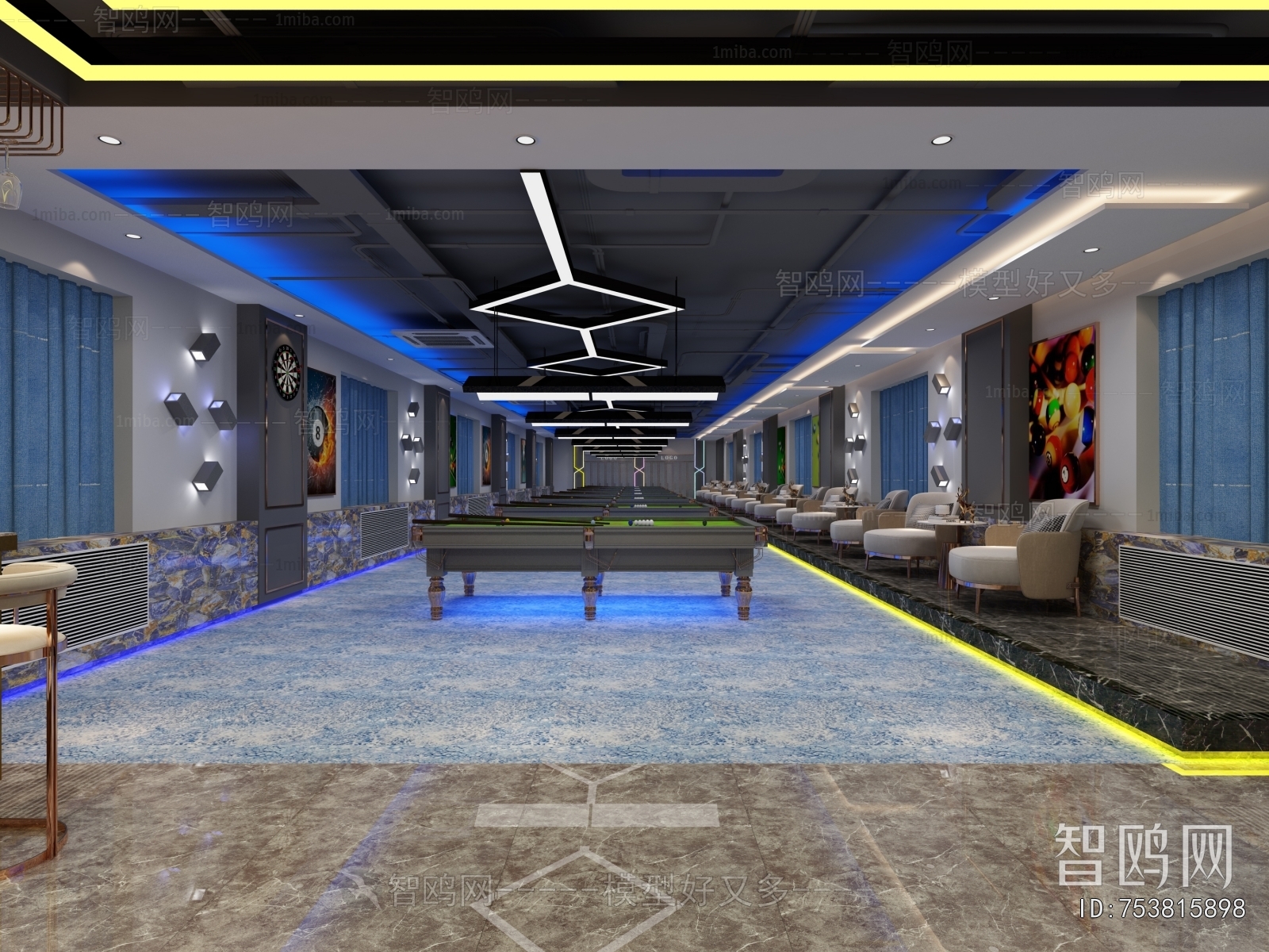 Modern Billiard Room