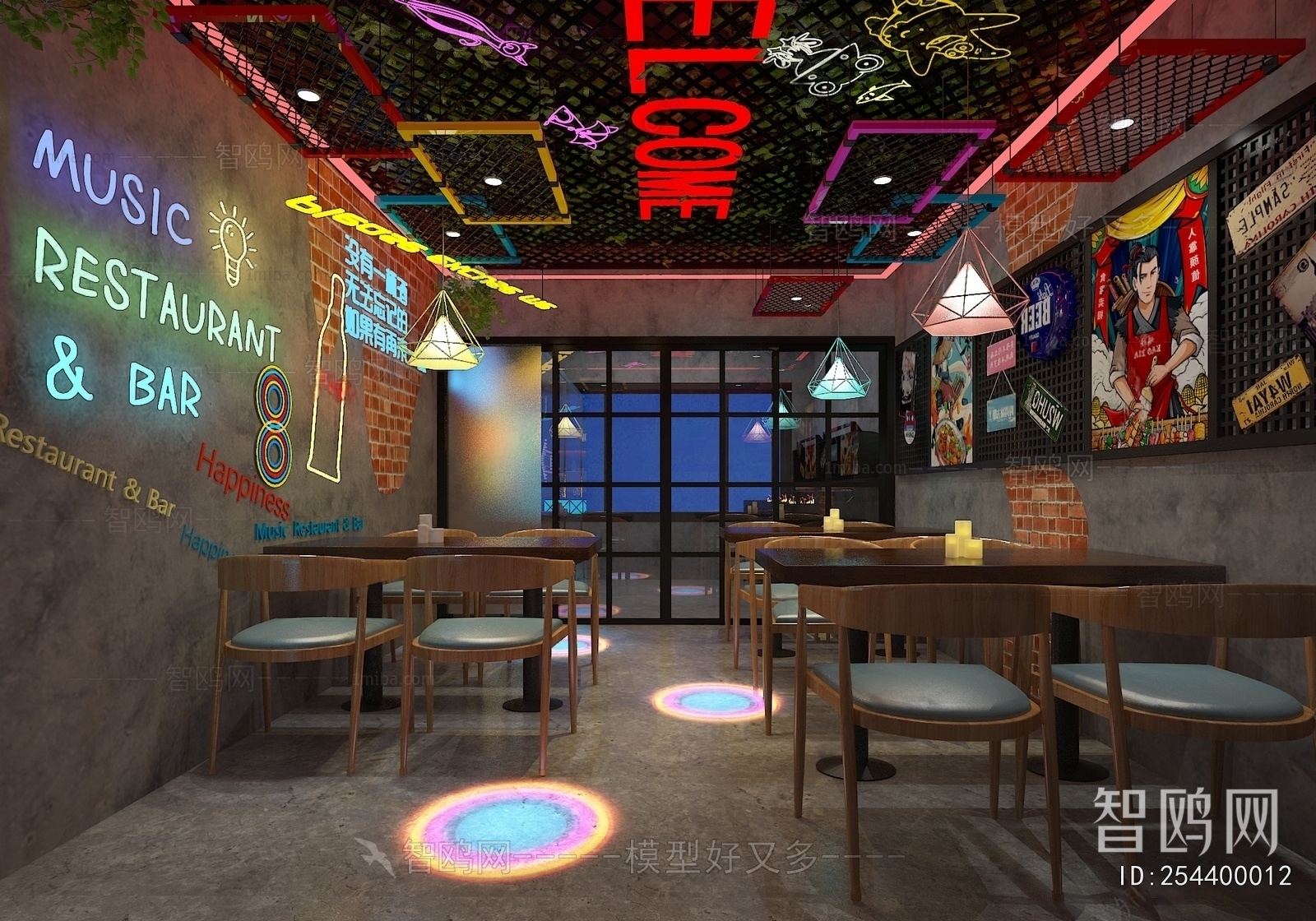 Industrial Style Barbecue Restaurant