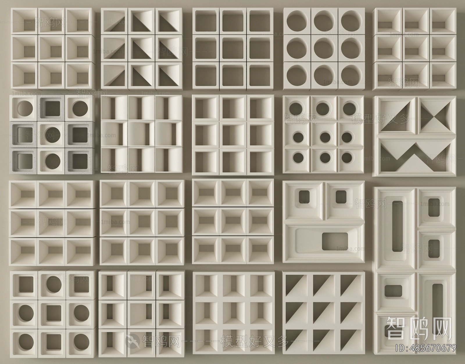 Modern Cement Brick Screen Partition