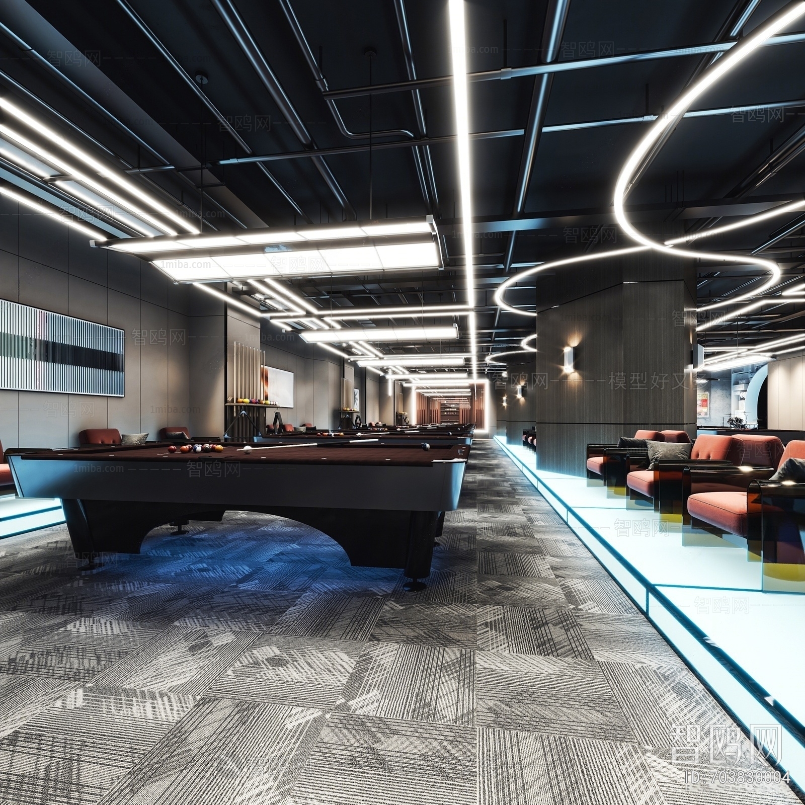 Modern Billiard Room