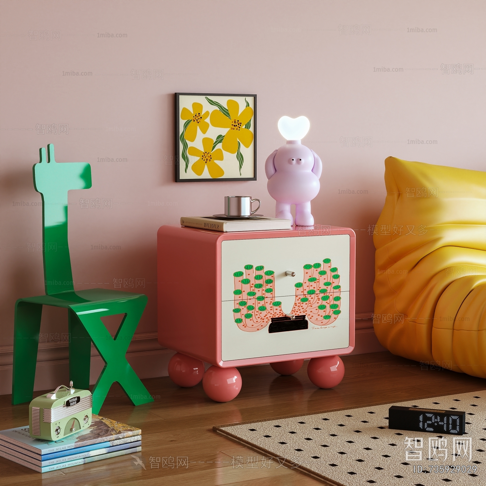 Modern Bedside Cupboard