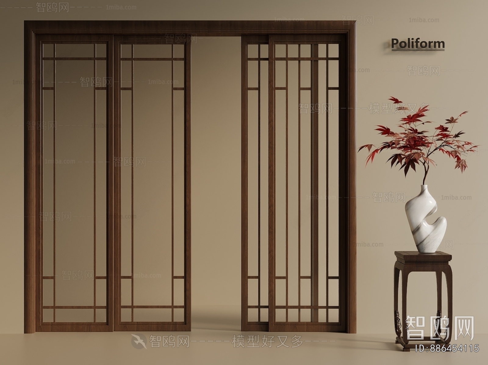 New Chinese Style Sliding Door