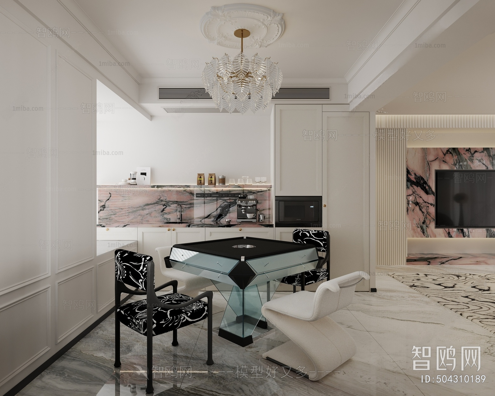 French Style Chess And Card Room