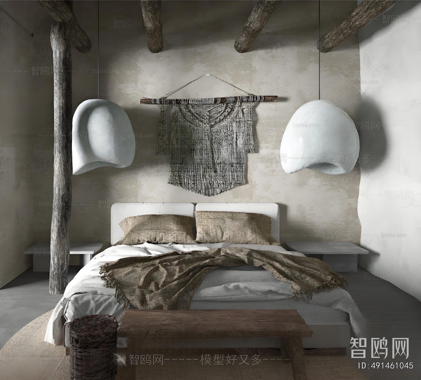 Wabi-sabi Style Bedroom