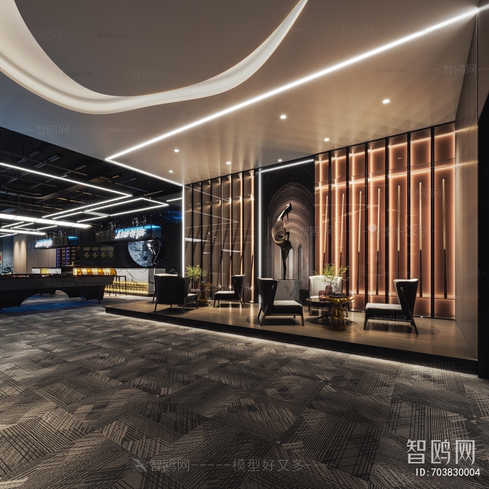 Modern Billiard Room