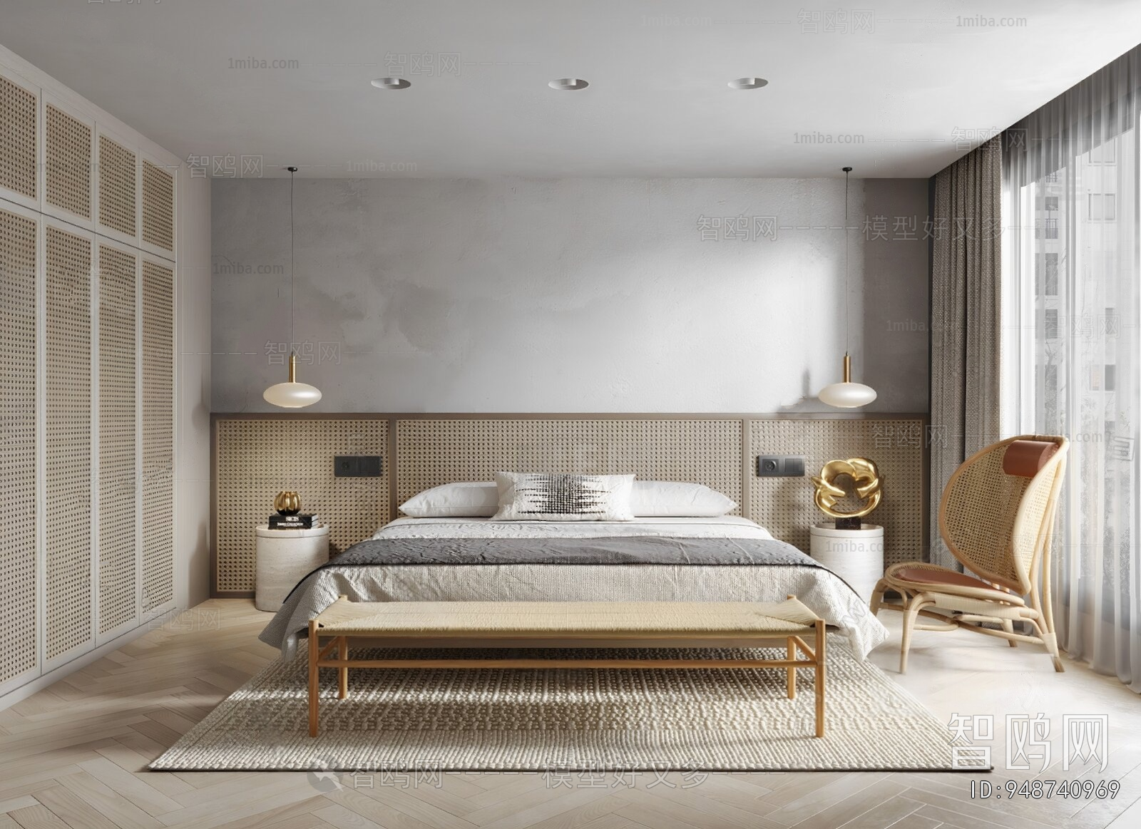 Wabi-sabi Style Bedroom