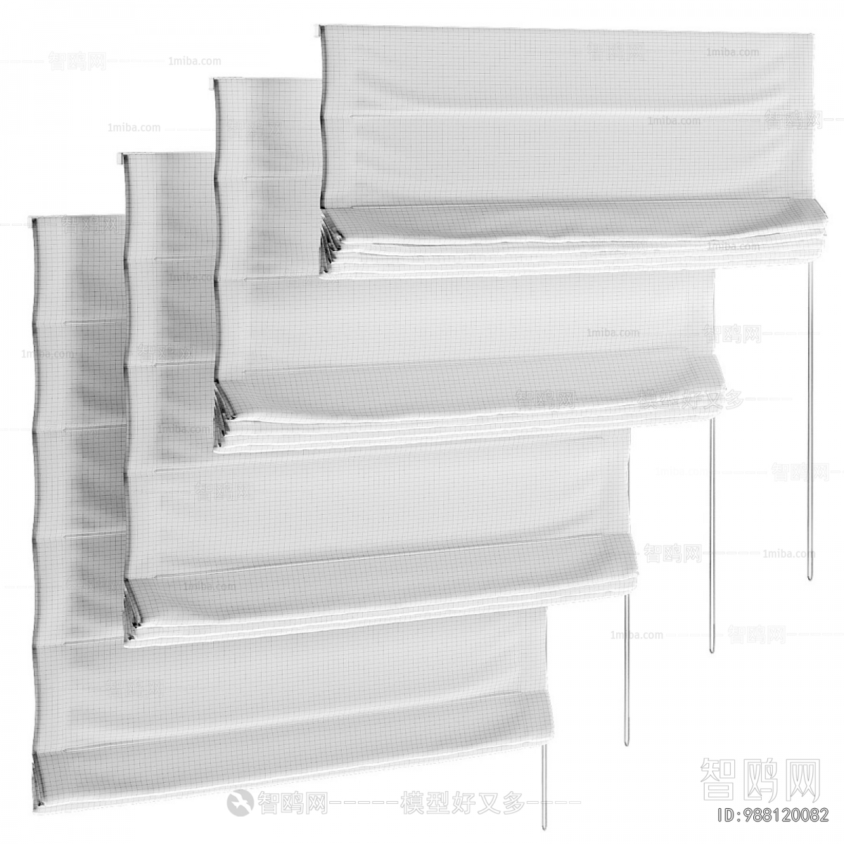 New Chinese Style Roman Curtain