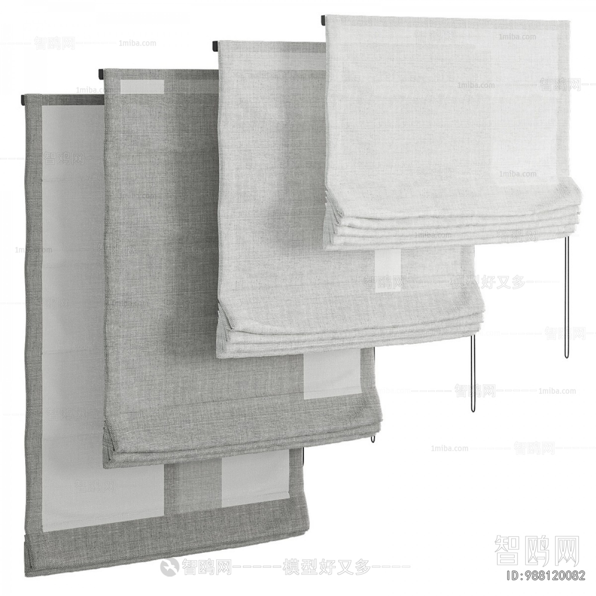 New Chinese Style Roman Curtain