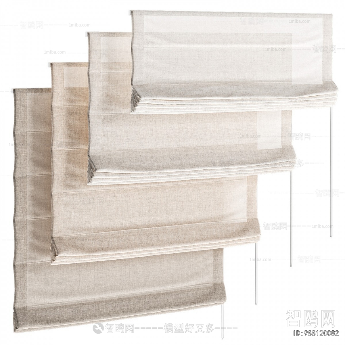 New Chinese Style Roman Curtain