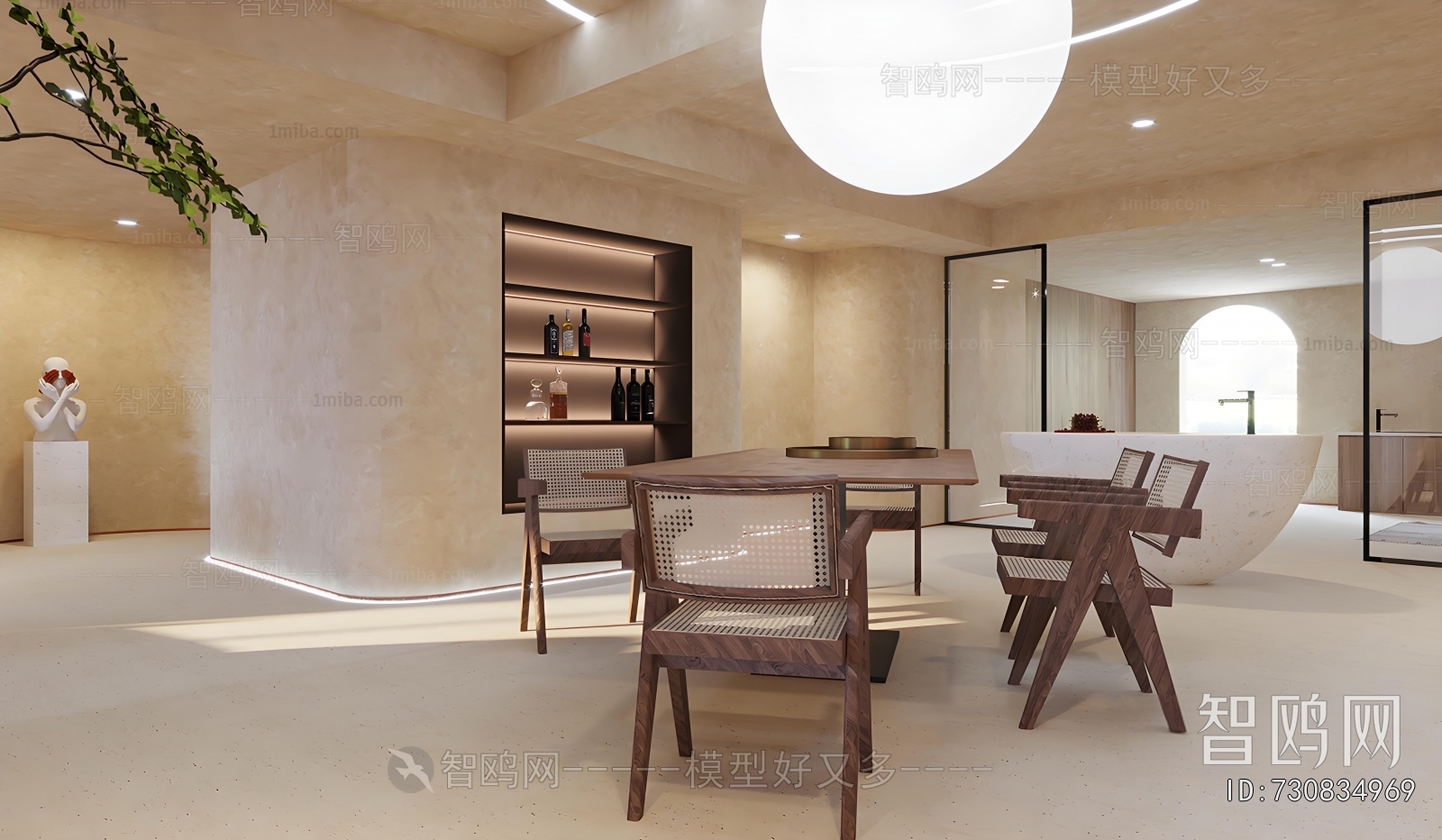 Wabi-sabi Style A Living Room