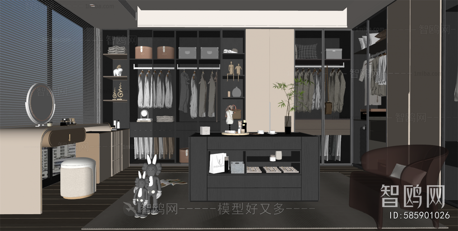 Modern Clothes Storage Area